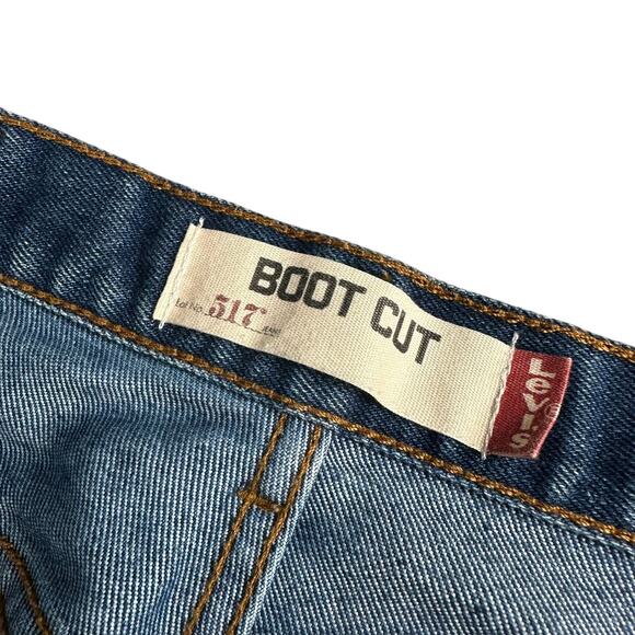 Vintage Levi's 517 Bootcut Jeans Size 36x29 Hippie Western Y2K Indie Faded - Picture 5 of 6